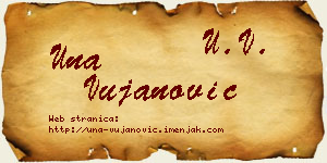 Una Vujanović vizit kartica